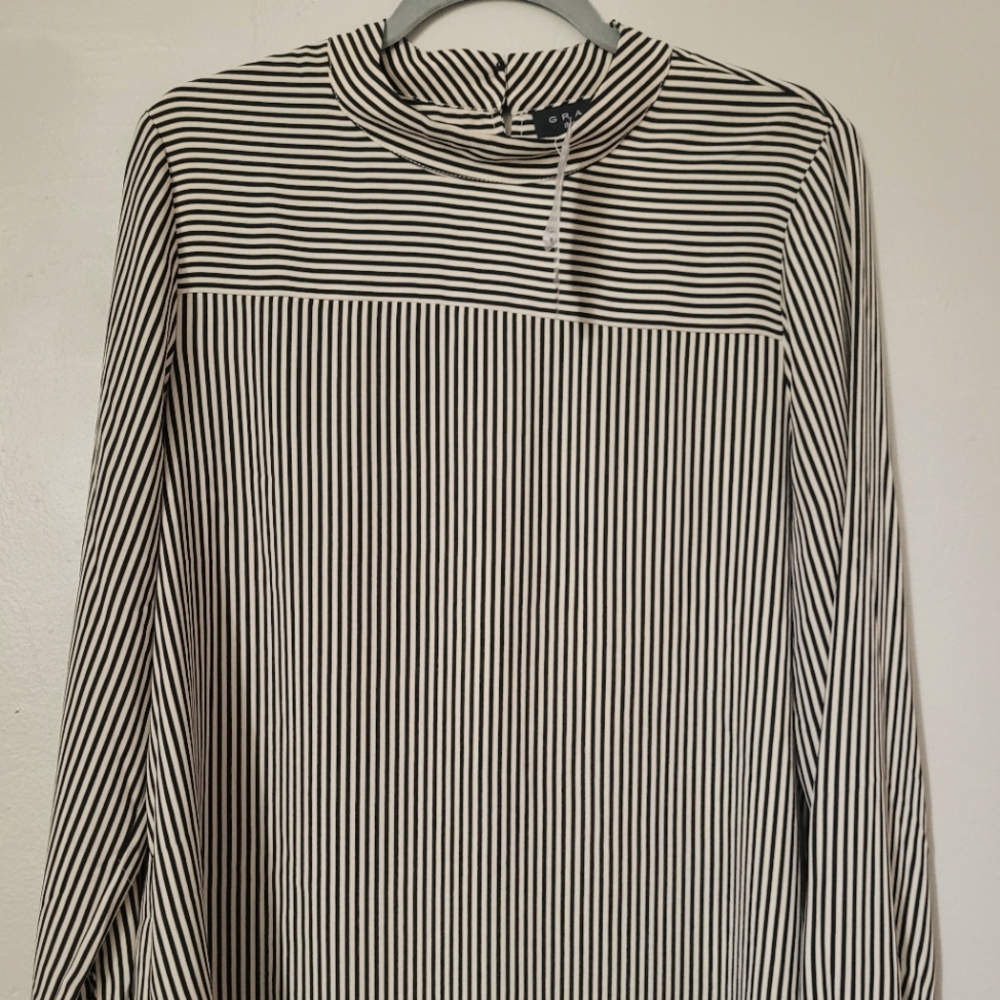 Grace, Medium, striped tan & black